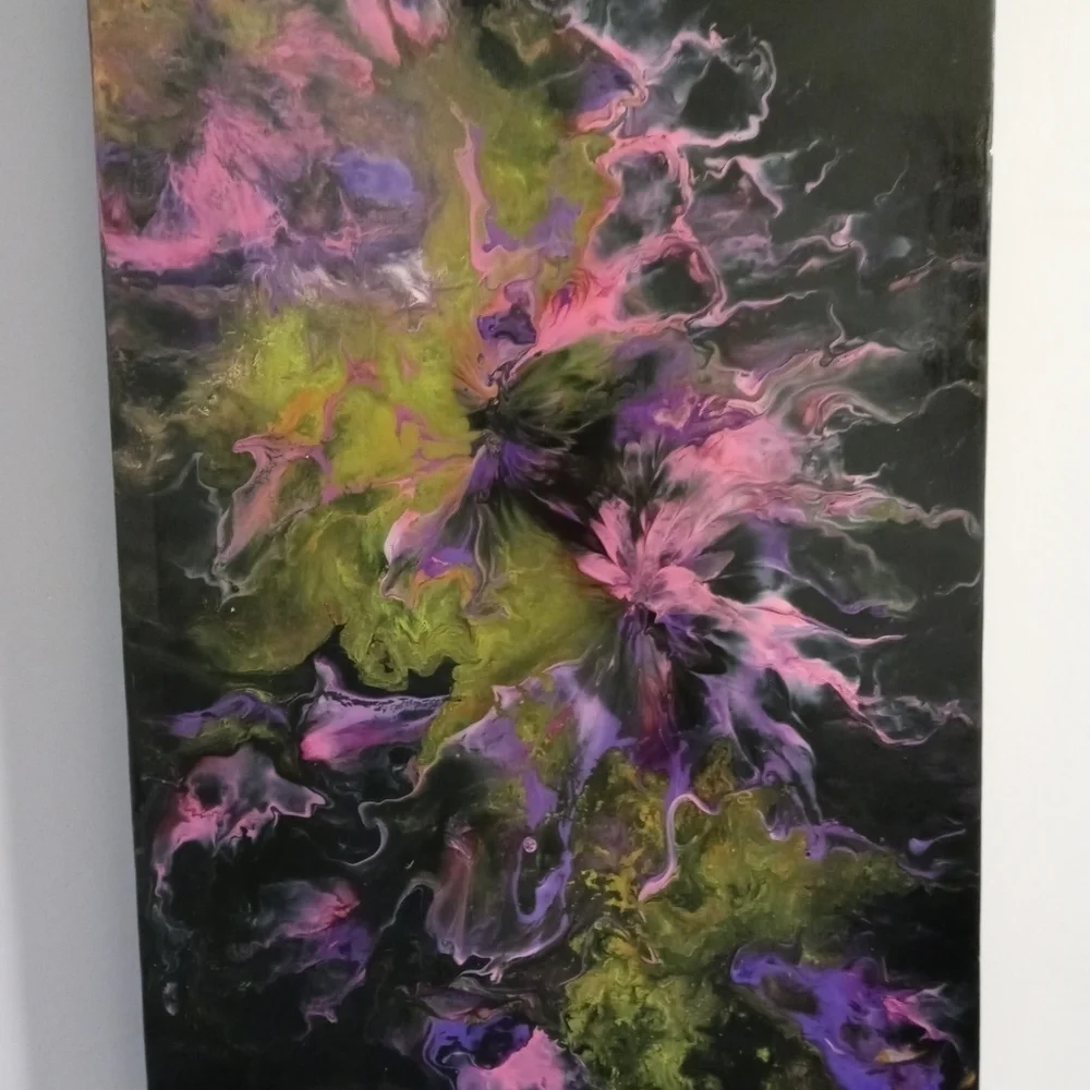 Acrylic abstract canvas painting